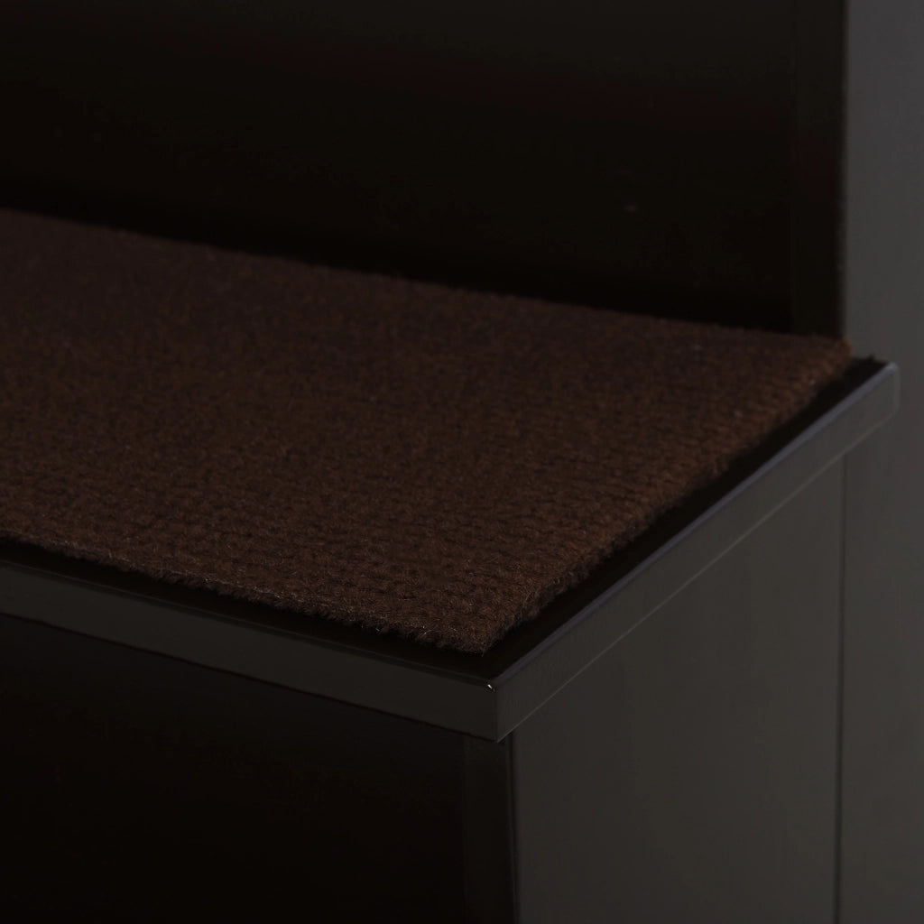 Scaletta per animali domestici in MDF marrone scuro con 4 tappeti rimovibili antiscivolo 40 × 59 × 54.2 cm