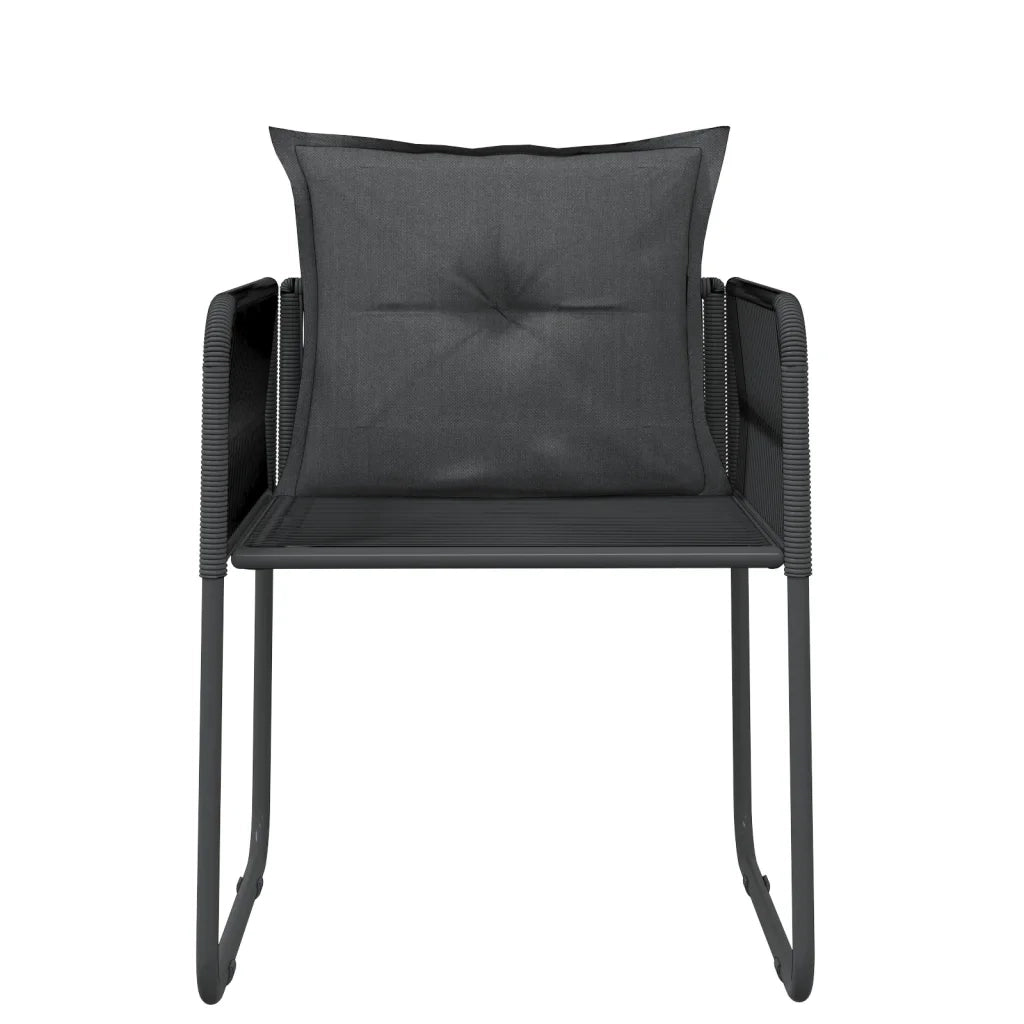 Set da Pranzo da Giardino 9 pz Nero 3099082