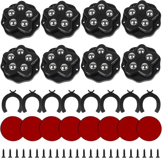 Ruote per mobili autoadesive - Rotabili - 8 pezzi