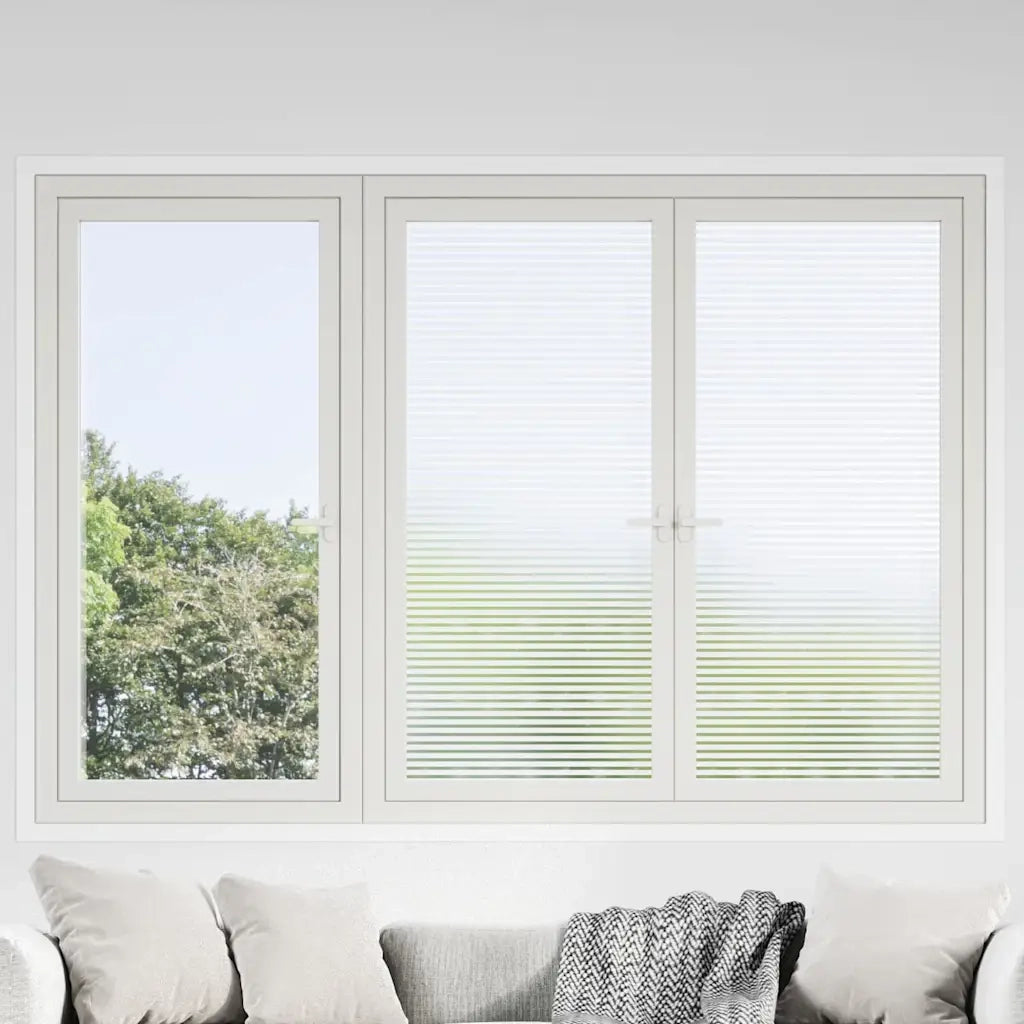 Pellicole per Finestre Design Smerigliato a Strisce in PVC 3206466