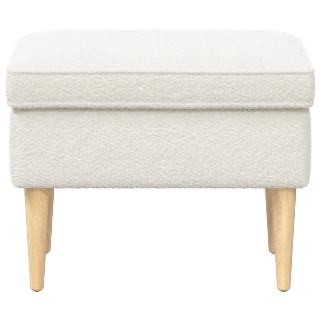 Poggiapiedi Crema 55 x 35 x 41 cm Bouclé 42029984