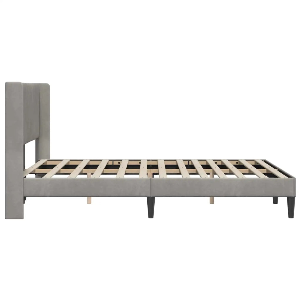Struttura del letto Grigio Chiaro 120 x 200 cm Velluto 42027497