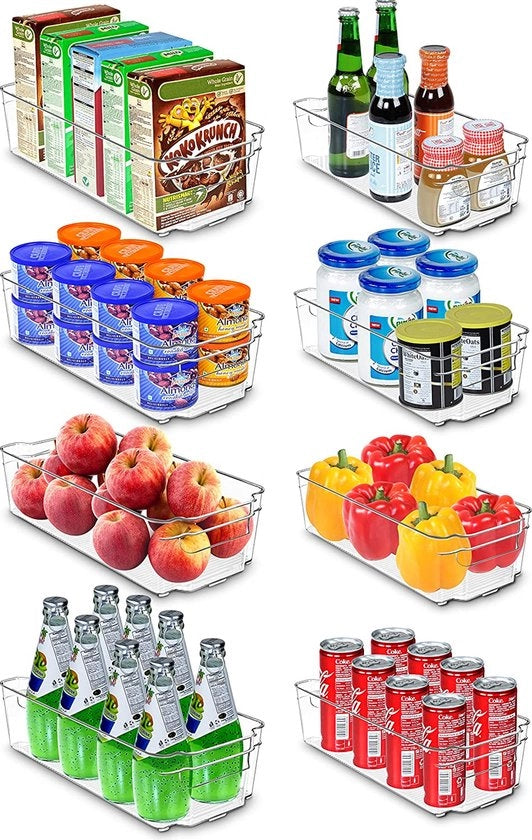 Organizzatore per frigorifero - contenitore di conservazione - scatole per frigorifero - box di archiviazione sostenibile - organizzatore per la cucina - scatole di archiviazione - qualità premium