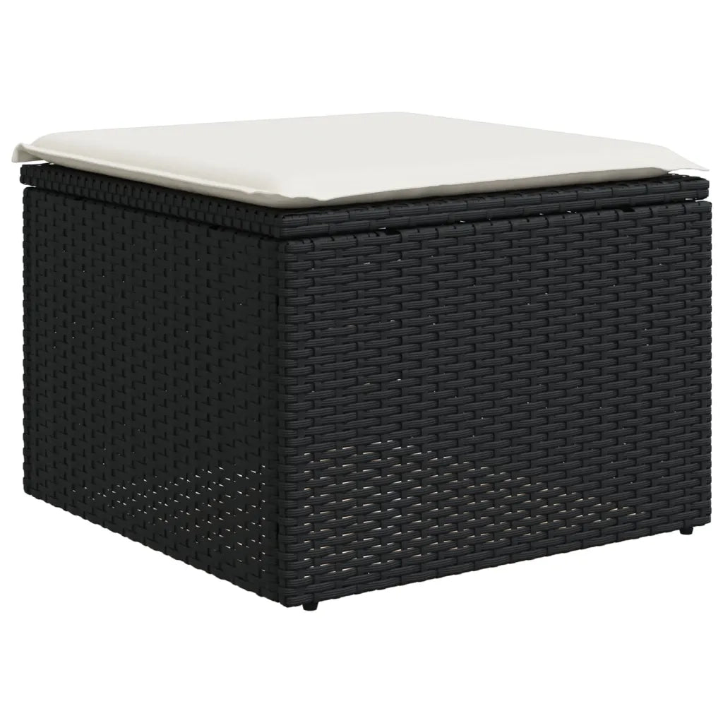 Set Divani da Giardino con Cuscini 7pz Nero Polyrattan 3224684