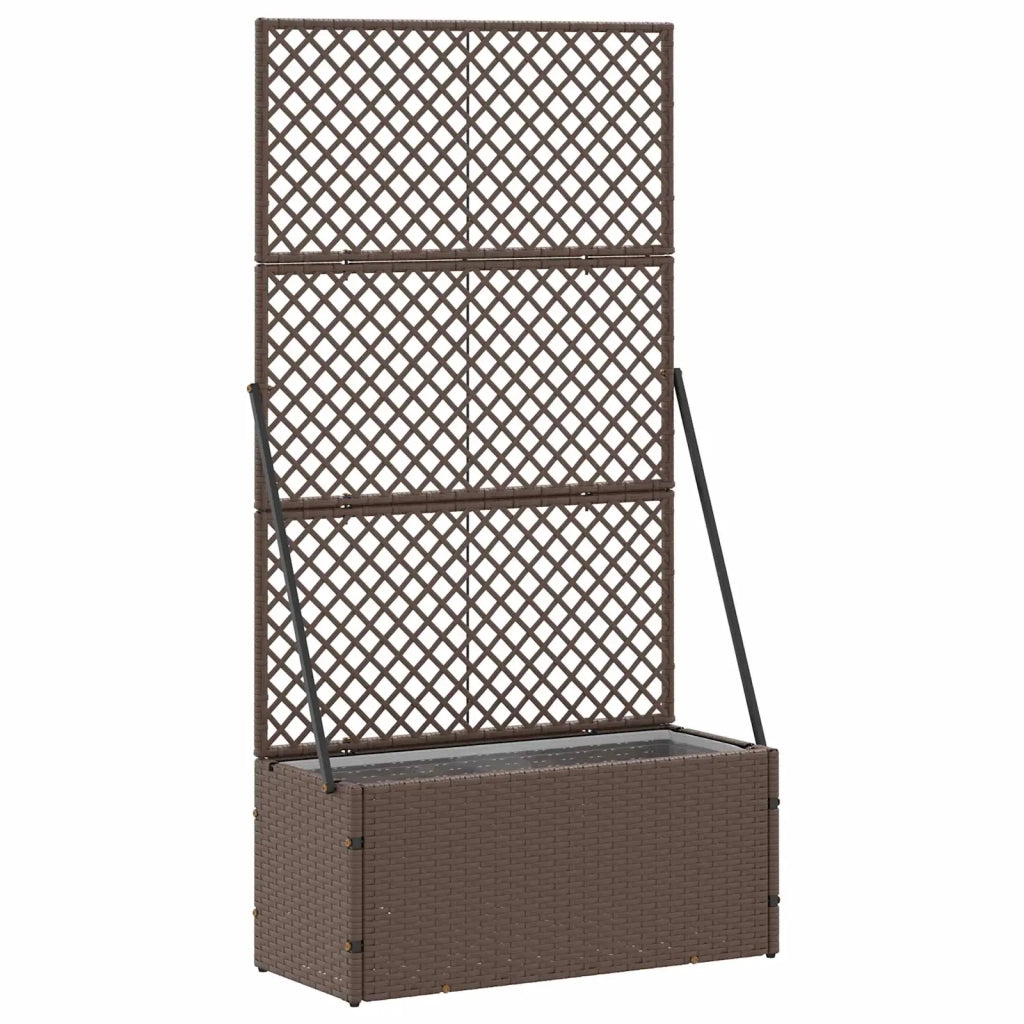 Fioriera a traliccio da giardino Marrone 70 x 30 x 135 cm 366619