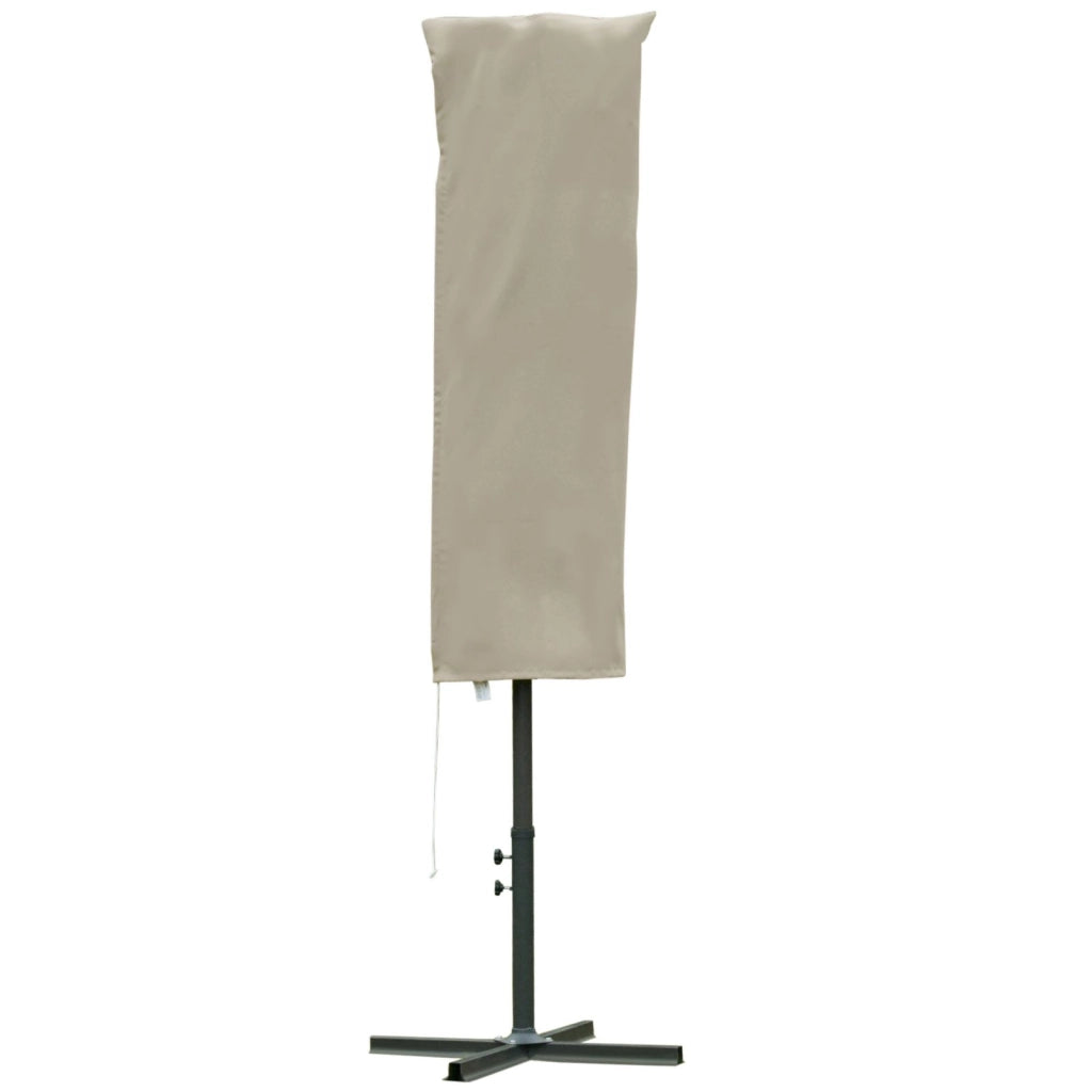Easycomfort Copertura per Ombrellone Impermeabile, Copri Ombrellone da Giardino Antistrappo, Cachi Φ63 x 164cm
