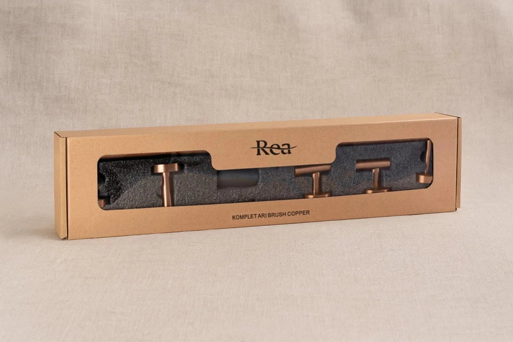 Set Accessori Da Bagno Ari Brush Copper 4 Pezzi
