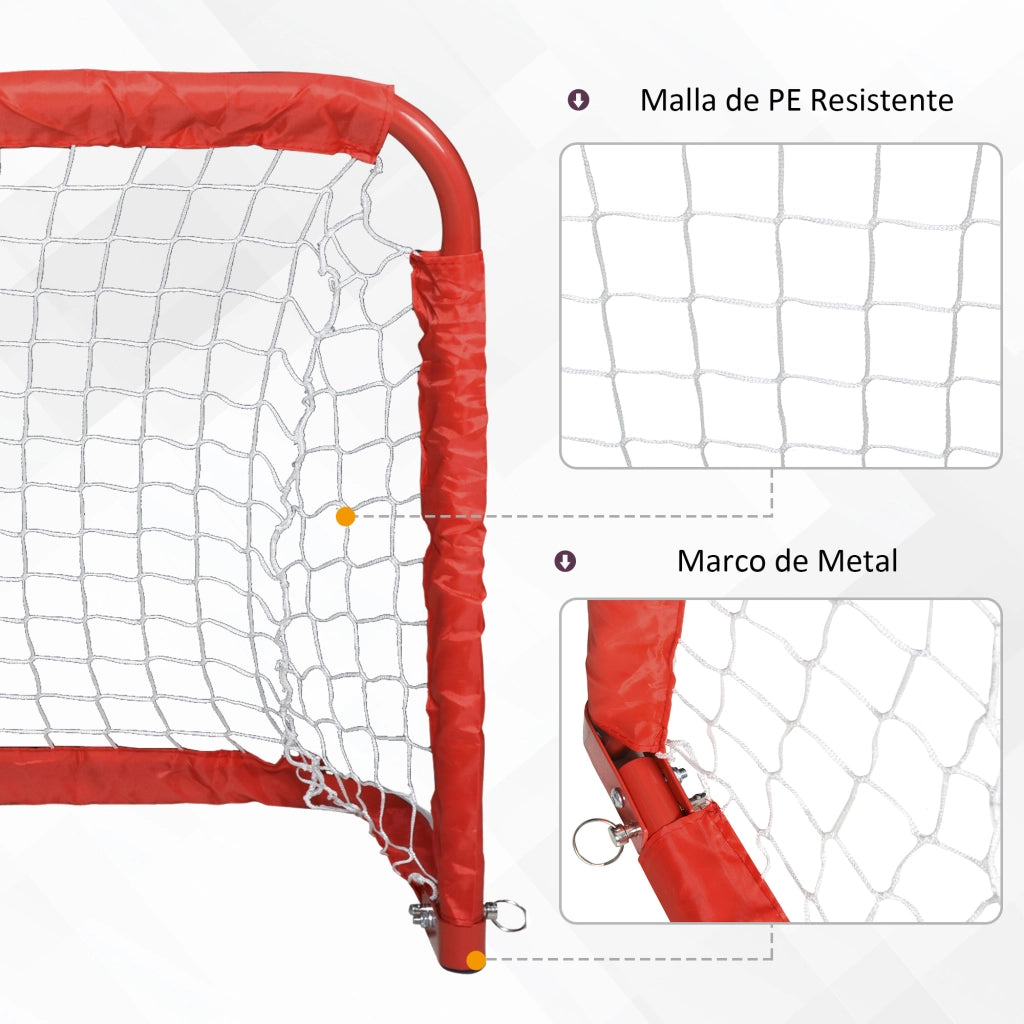 Porte da calcio pieghevoli set 2 pezzi ¨C Minimal ¨C 90x36x60 cm rosso