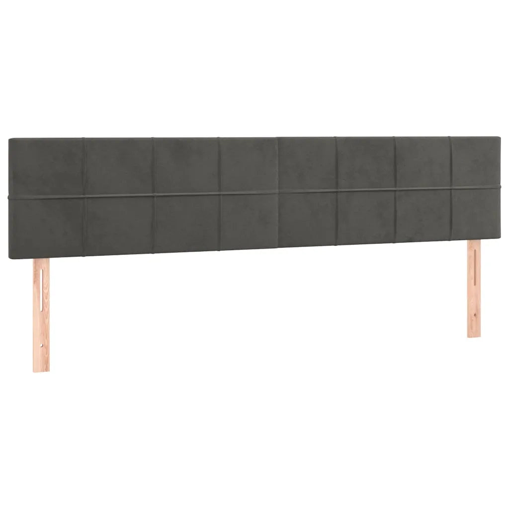 Giroletto a Molle con Materasso Grigio Scuro 180x200 cm Velluto 3127506