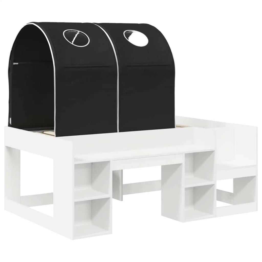 Letto con Tunnel 3 pz Bianco e Nero Legno ingegnerizzato 3423502