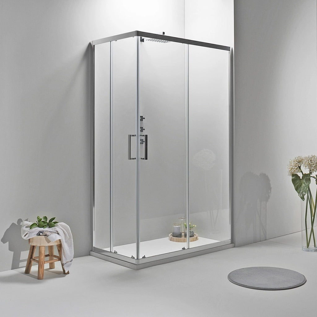 BOX DOCCIA ELITE ANGOLARE 80x120 CM SCORREVOLE TRASPARENTE