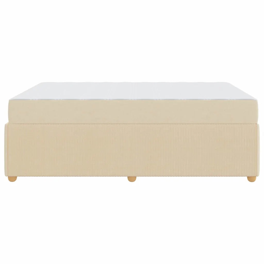 Struttura del letto con materasso-Giroletto Crema 140 x 200 cm Tessuto 925786