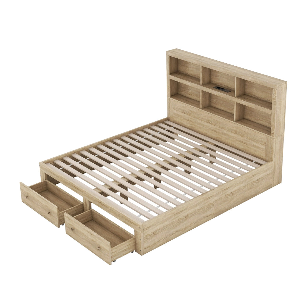 letto doppio truciolare naturale 160 x 200 cm