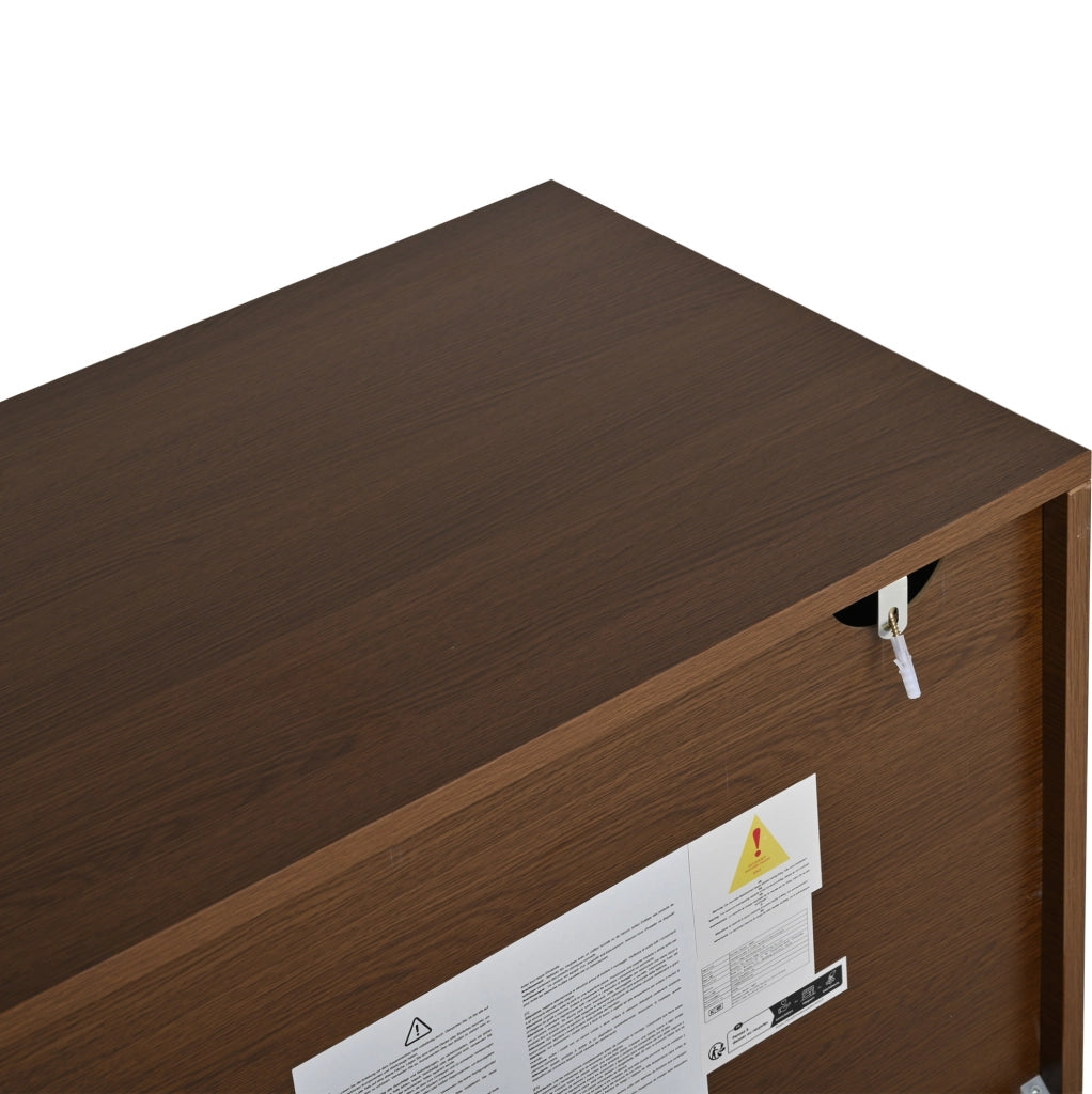 Mobile TV 180x40x56 cm con 4 cassetti e 2 ante noce HOMVRA