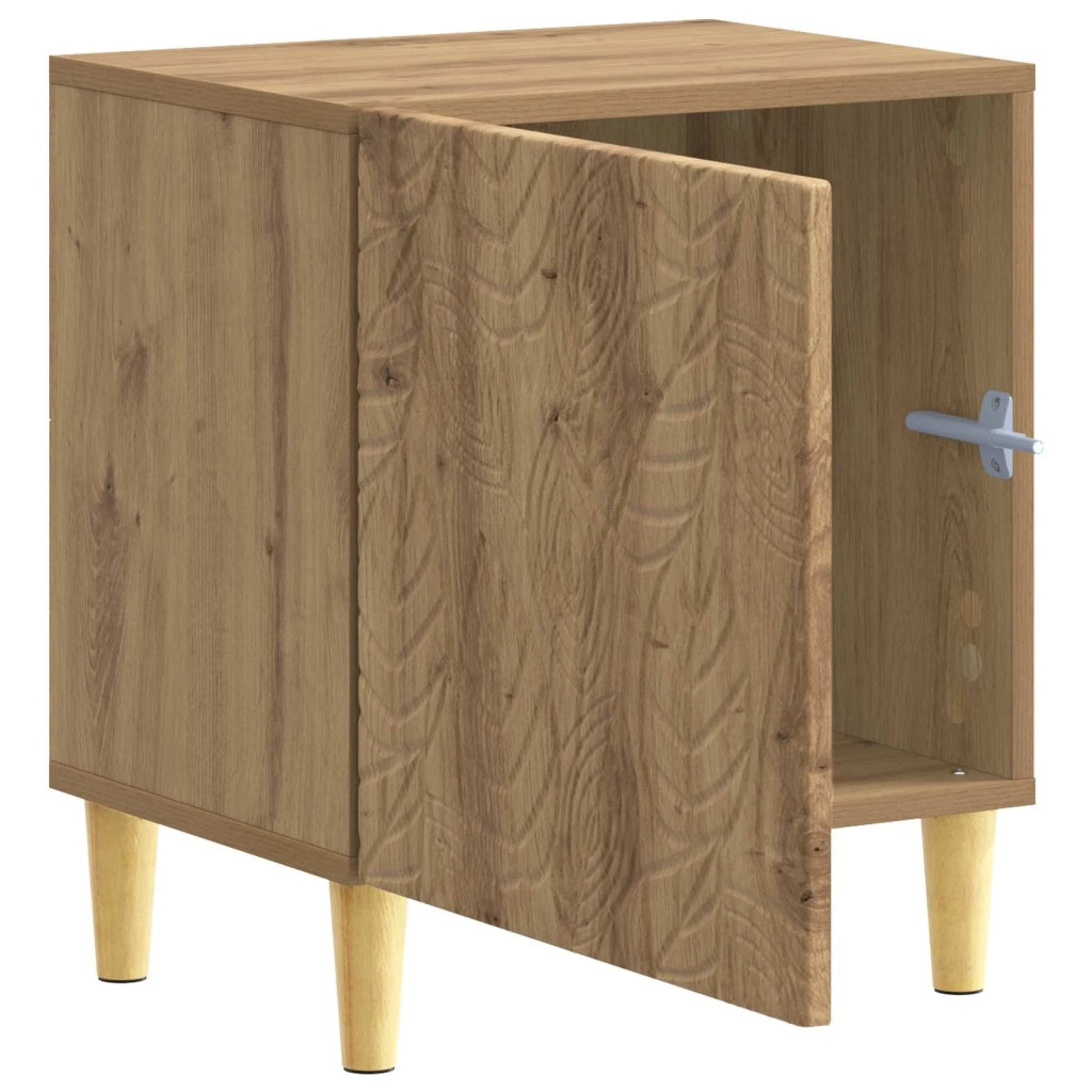 Comodino | Armadio da Notte | Mobiletto da notte Rovere Artigianale 43 x 34,5 x 50 cm