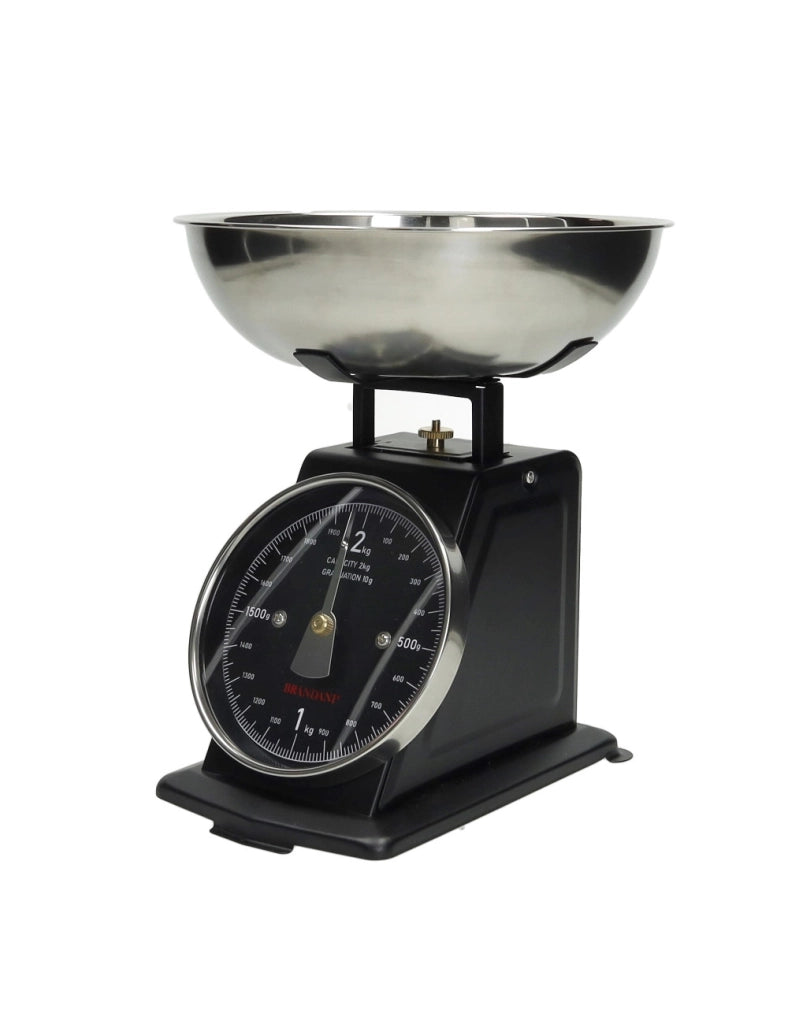 Bilancia vintage nera opaco inox