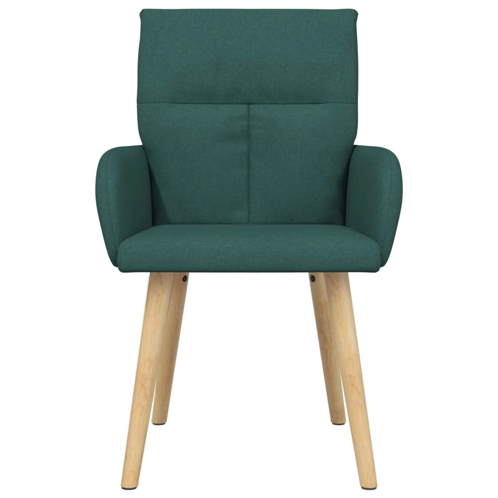Sedie da pranzo 4 pz Tessuto Verde Scuro 60 x 56 x 85 cm 3428361