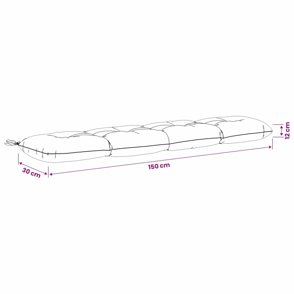 Cuscini per Panchina VIANEN 2 pz 100% Poliestere Crema 952773