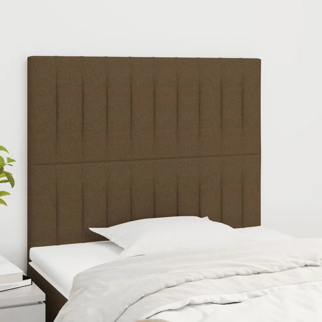 Testiera | Testata Marrone Scuro 90x5x118/128 cm Tessuto