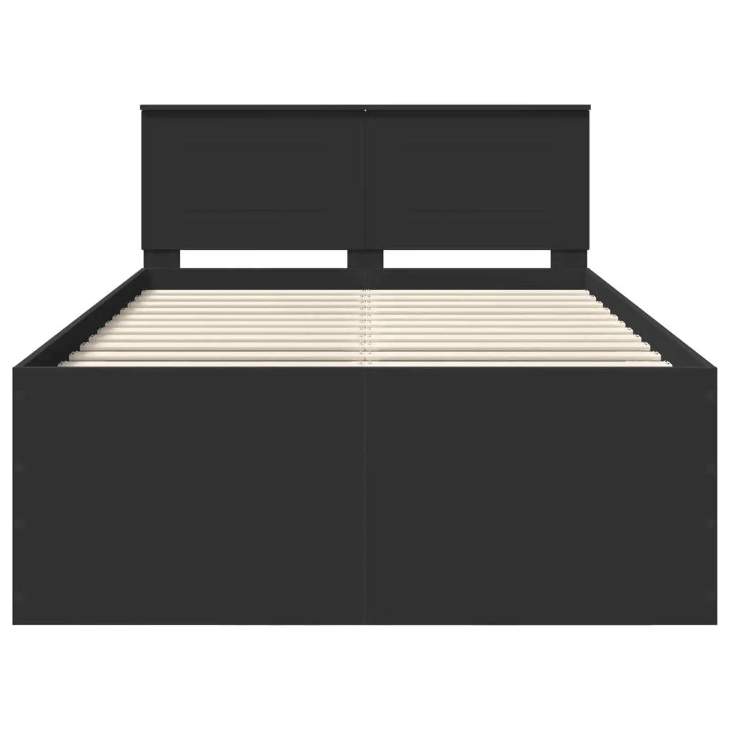 Struttura del letto Nero 120 x 200 cm Legno multistrato