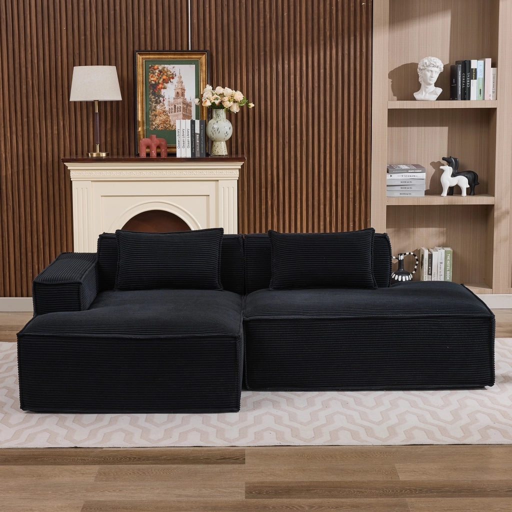 Divano 2 Posti con Cuscini ¨C MINIMAL ¨C Tessuto, 235 cm