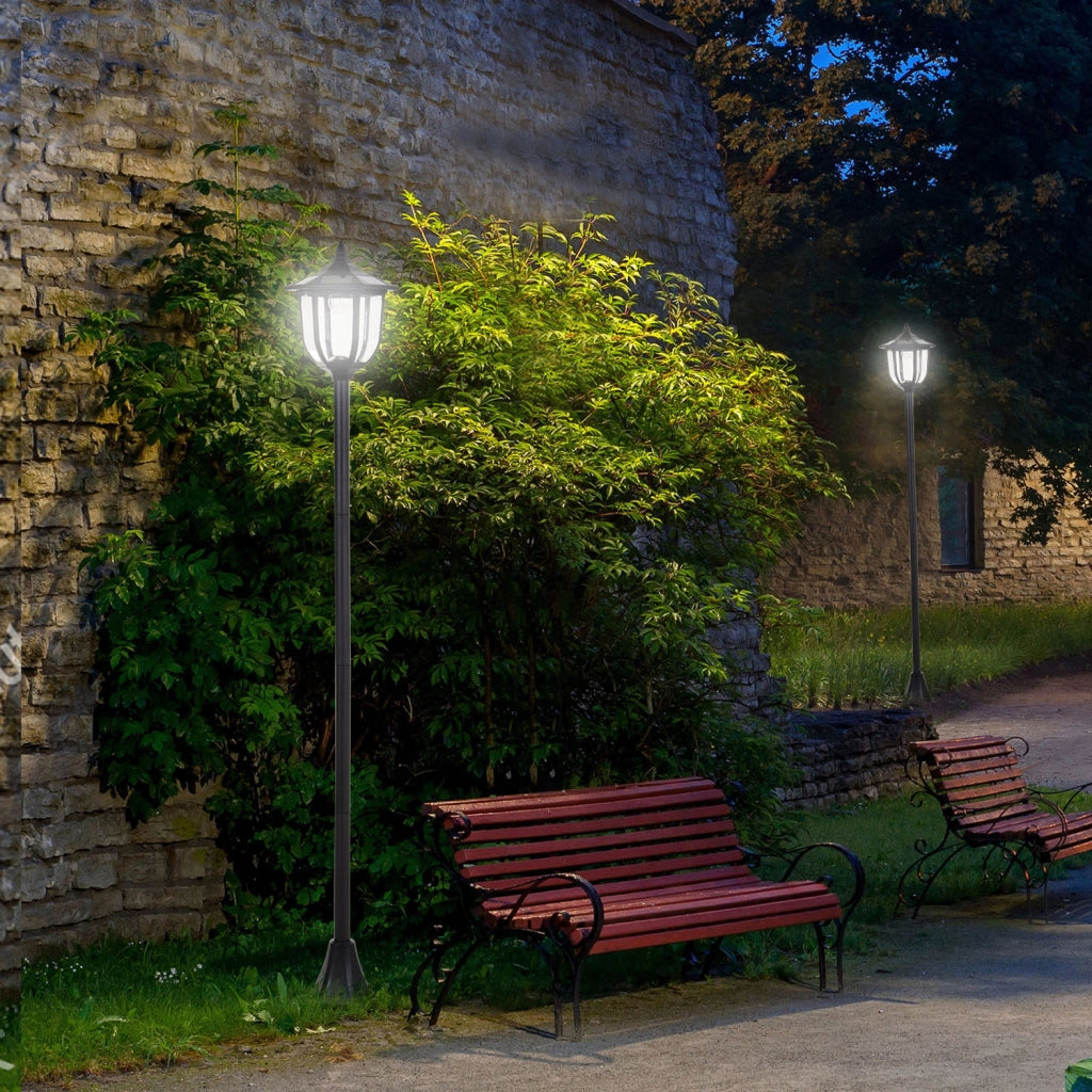 LAMPADA SOLARE LED da esterno in plastica nera IP44