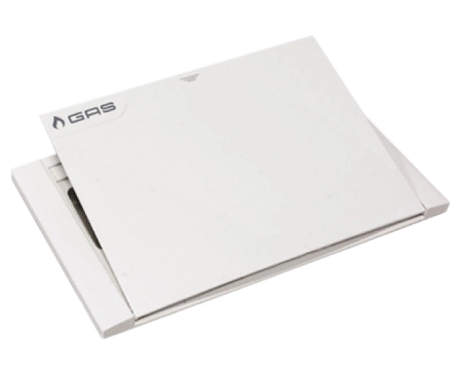 PLACCA PER COLLETTORE GAS MODELLO 1874 IN ABS 195X120 MM 2 VIE   TIEMME RACCORDERIE SPA