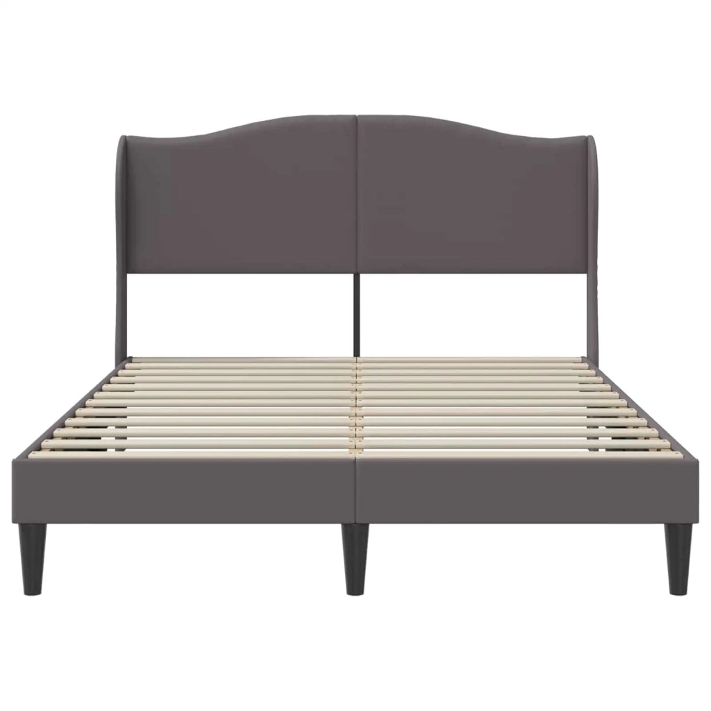 Struttura del letto con testiera Grigio 160 x 200 cm Similpelle 42027858