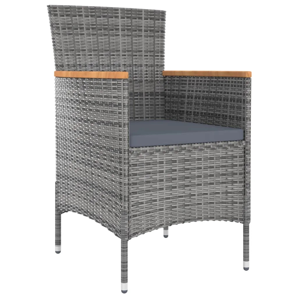 Set da Pranzo per Giardino 7 pz con Cuscini Grigio 3103585