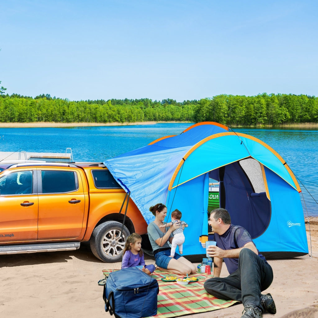Tenda da campeggio per SUV ¨C Minimal ¨C blu e arancione