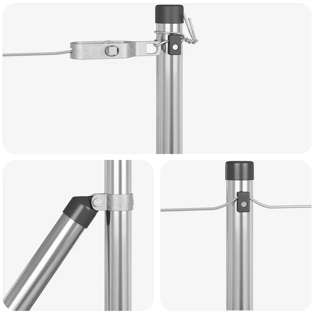 Palo della recinzione 52 pcs Grigio 3,2 x 3,2 x 120 cm