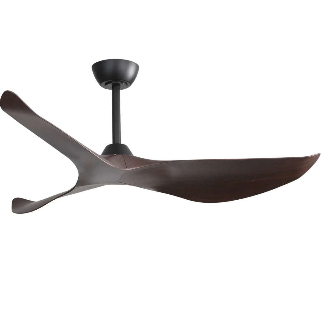VENTILATORE DA SOFFITTO Reversibile 96 cm Nero in ABS senza illuminazione
