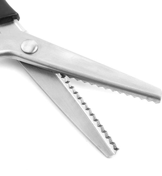 Corona d'oro - Scissor per tessuto - Scissor con bordo decorativo - Professionale - 5 mm - Strumento per lavori di artigianato - Adatto per cucire - Argento
