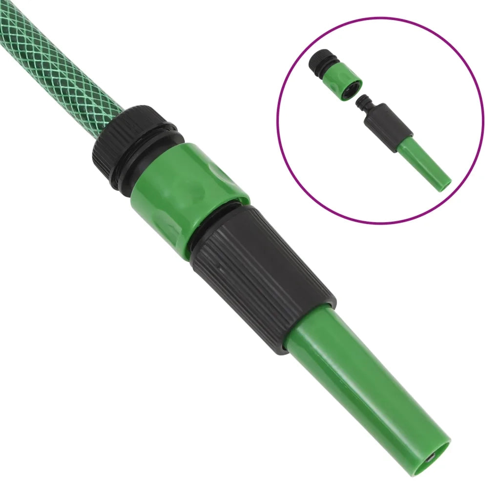 Set Tubo da Giardino con Raccordi Verde 0,75" 50 m in PVC 154384