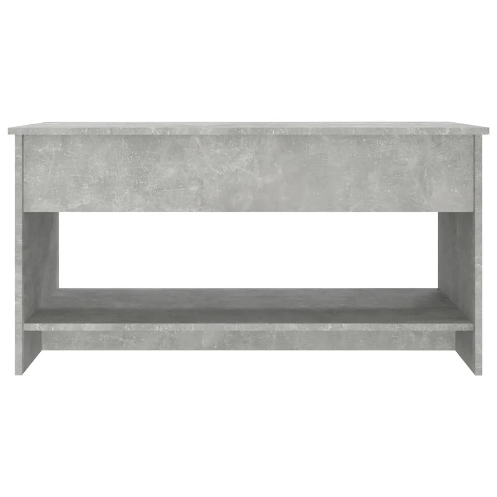 Tavolino Salotto Grigio Cemento 102x50x52,5cm Legno Multistrato 809651