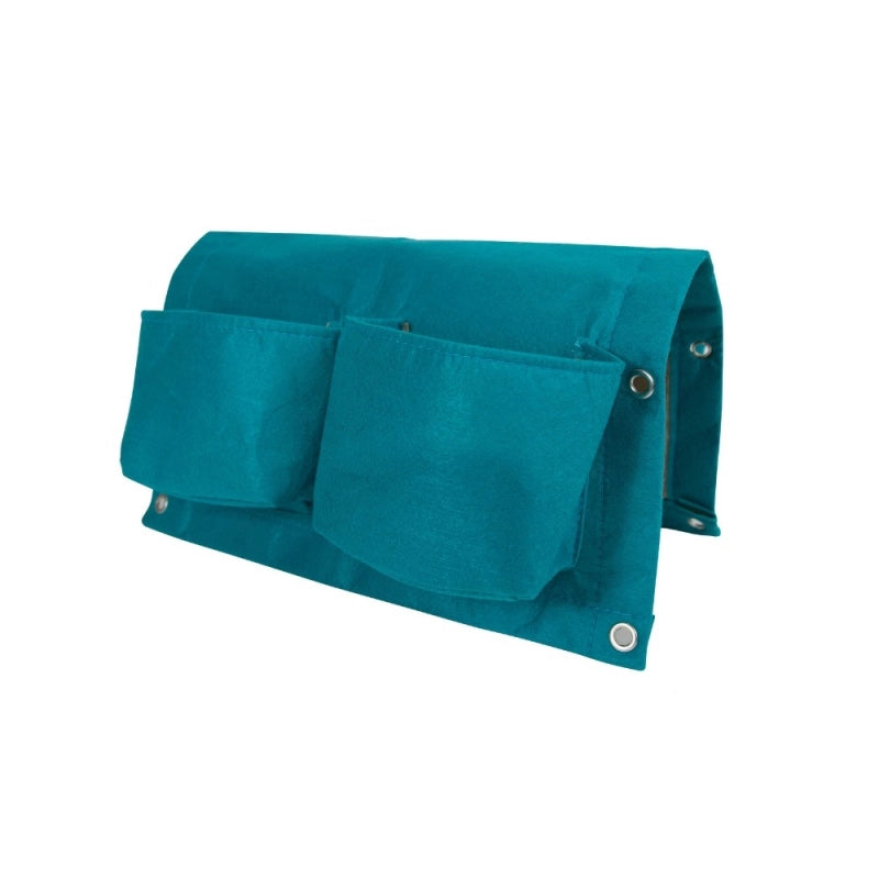 Vaso da Balcone in tessuto BloemBagz, con 4 tasche, 46 cm, colore Azzurro