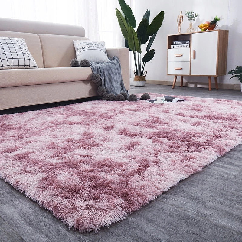 Tappeto rosa in peluche 150x100 cm