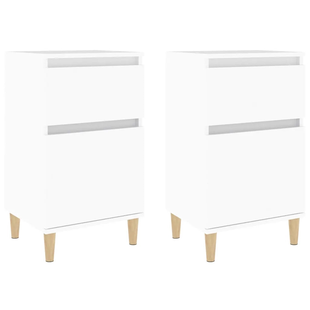 Comodini 2pz Bianchi 40x35x70 cm 819693