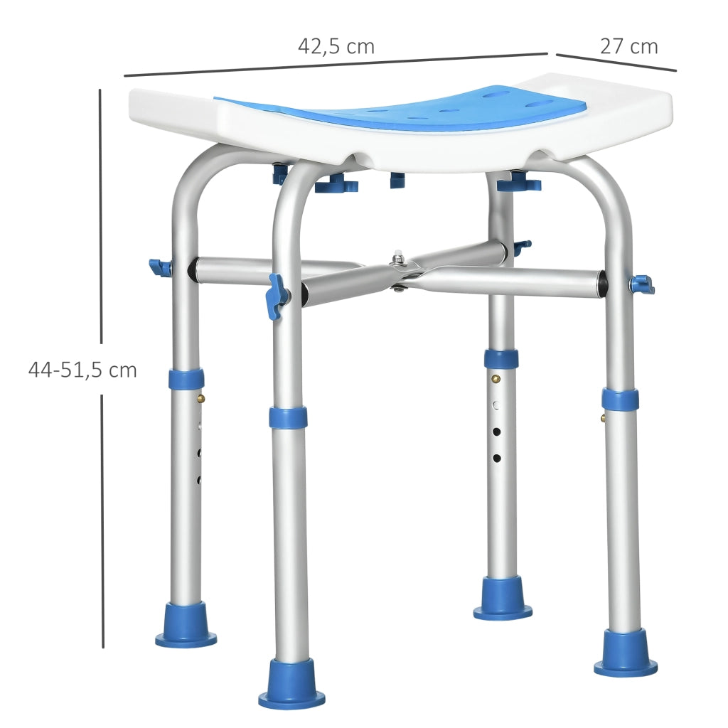 Sgabello da doccia regolabile ¨C Minimal ¨C blu, alluminio