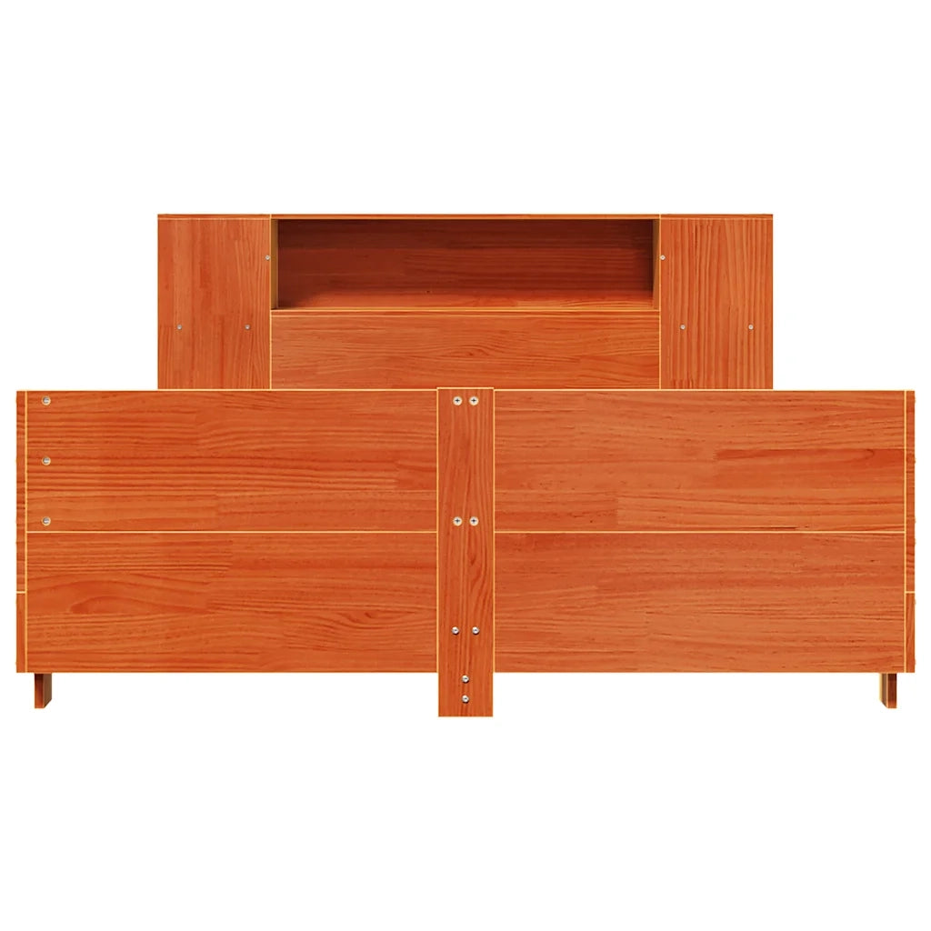 Giroletto senza Materasso Marrone Cera 150x200 cm Legno di Pino 3323649