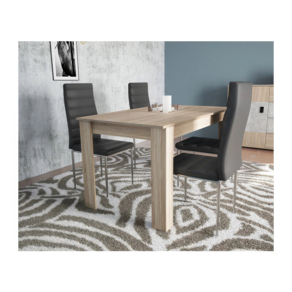 Tavolo Fisso Rovere 138 x 80 x h 75 cm in Kit Kitwood con Pannelli da 15 mm