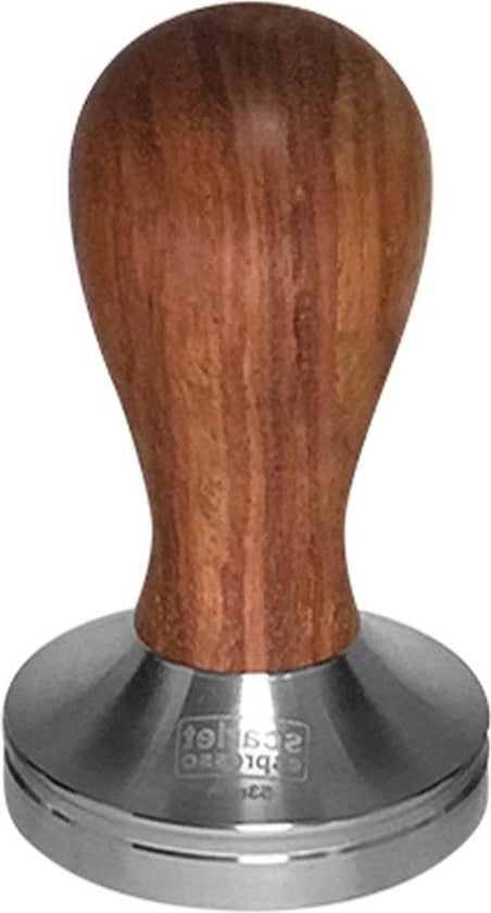 Stampo espresso classico con design elegante, maniglia ergonomico in legno pregiato per stampi espresso perfetti, 54 mm rosmarino.