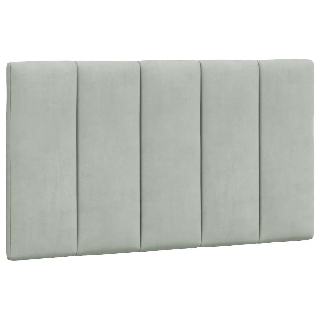 Letto con Materasso Hanko Grigio Chiaro 90x200 cm in Velluto 3208574