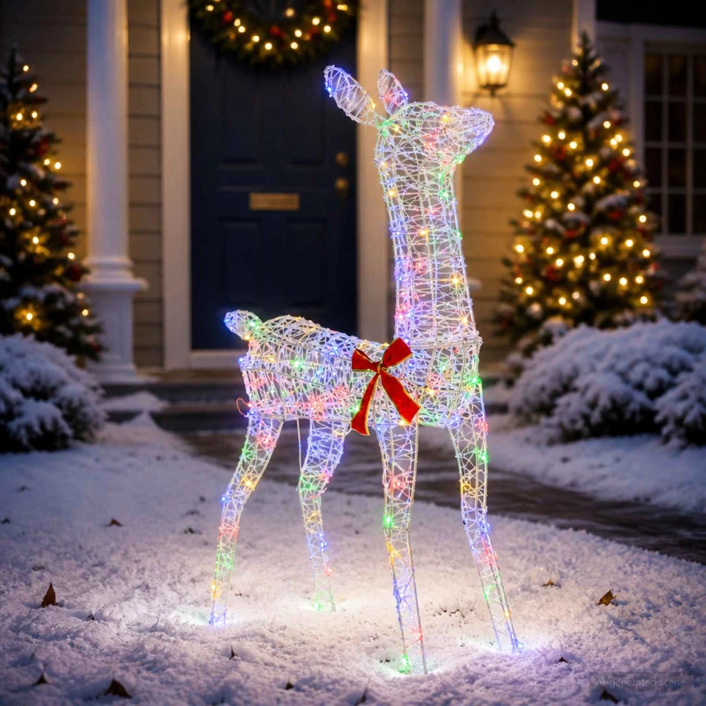 Renna di Natale 3D LOVIISA 110 LED Multicolore 70 x 26 x 100 cm 42049644