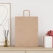 Sacchetti di Carta 50 pz con Manici Marrone 32x12x42 cm 4101802