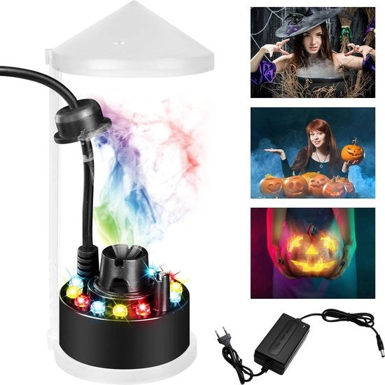 Riduttore di fumo mini con 12 led a led a led, protezione della mano, 350 ml/ora, per Halloween.
