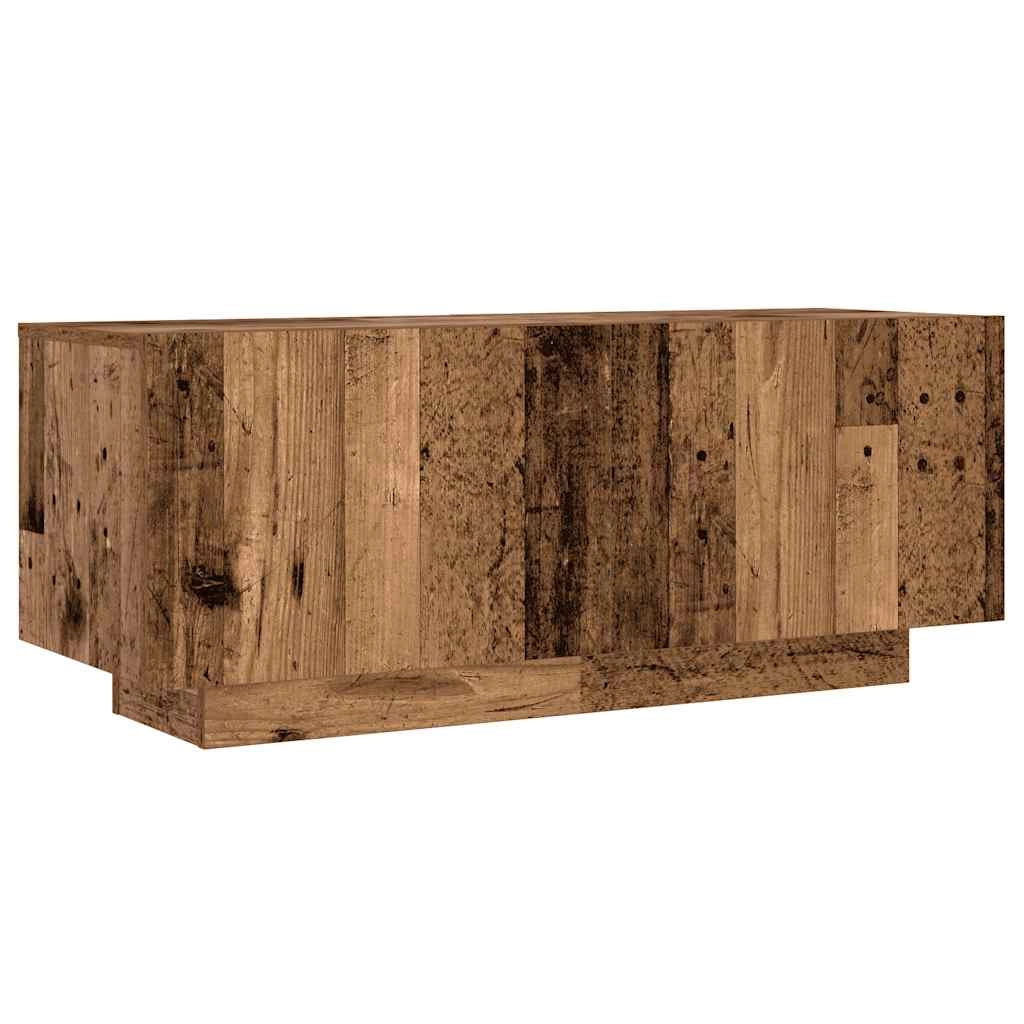 Set di 3 mobili porta TV con luci a LED ampia capacità di contenimento 300 x 35 x 40 cm legno composito finitura effetto legno anticato 02_0055889