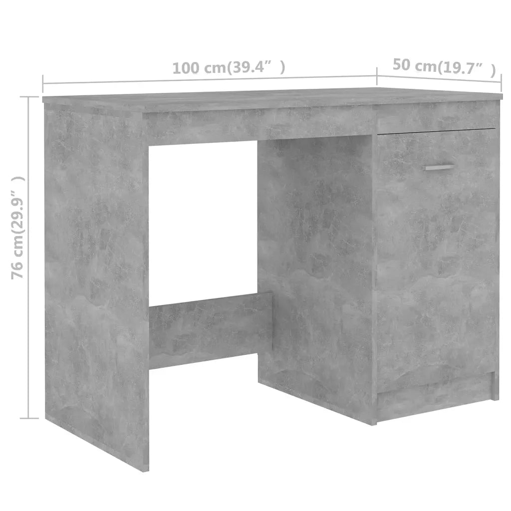 Scrivania Grigio Cemento 140x50x76 cm in Truciolato 3054784