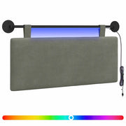 Testiera | Testata sospesa Con luce LED Grigio Chiaro Tessuto in Cords