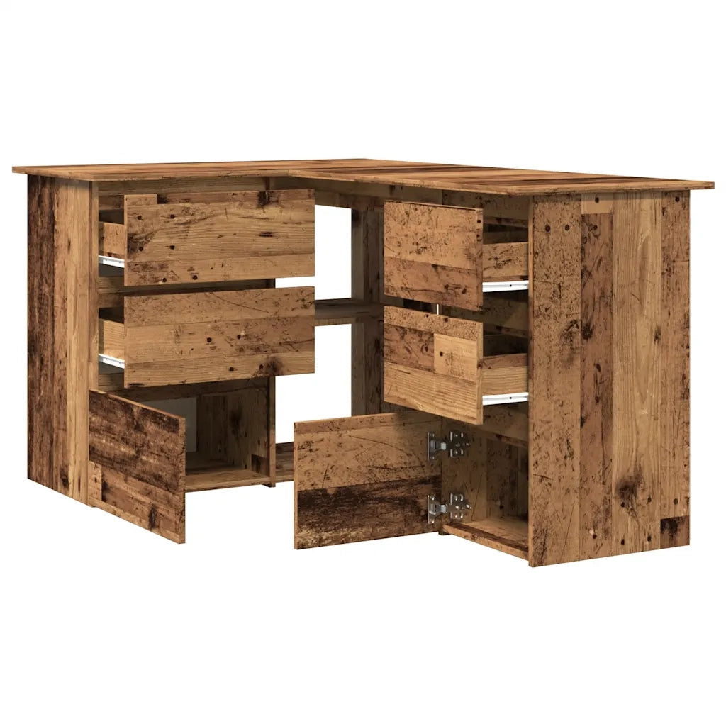 Scrivania ad Angolo Legno Vecchio 145x100x76 cm Truciolato